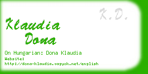 klaudia dona business card